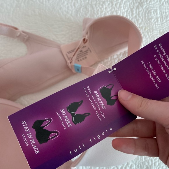 Vanity fair pink 38C bra full figure smoothing underwire bra - Picture 5 of 5